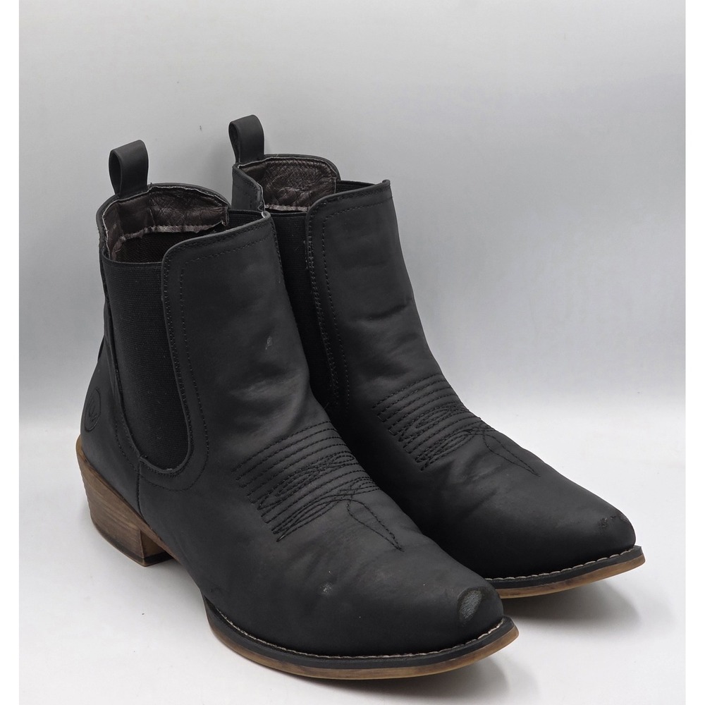 IUV CB-011 Womens Size 10 Black Cowboy Chelsea Ankle Boots Western